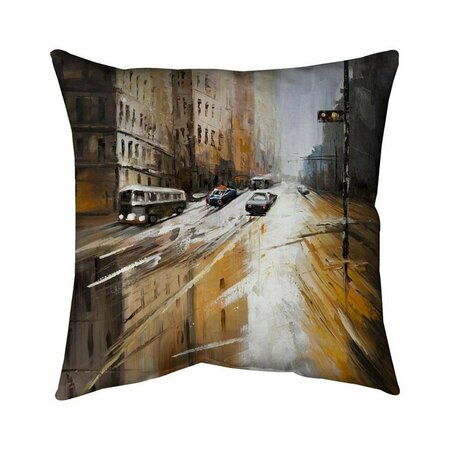 FONDO 26 x 26 in. Abstract City Street-Double Sided Print Indoor Pillow FO2790698